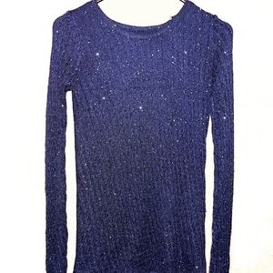 Blue Glitter Top